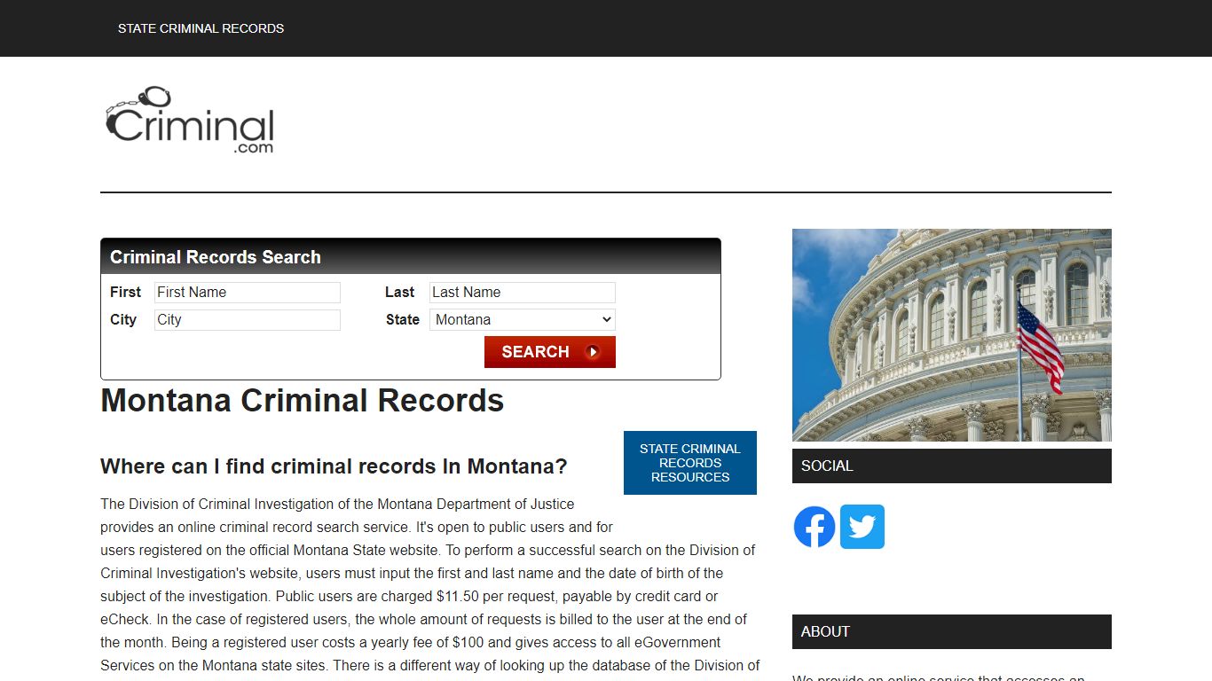 Montana Criminal Records